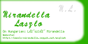 mirandella laszlo business card